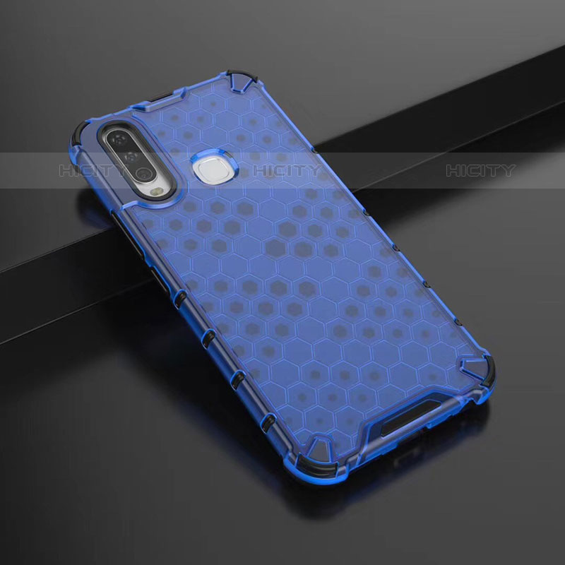 Carcasa Bumper Funda Silicona Transparente 360 Grados AM1 para Vivo Y11 Azul