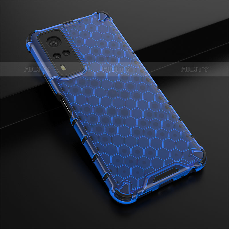 Carcasa Bumper Funda Silicona Transparente 360 Grados AM1 para Vivo Y51A Azul