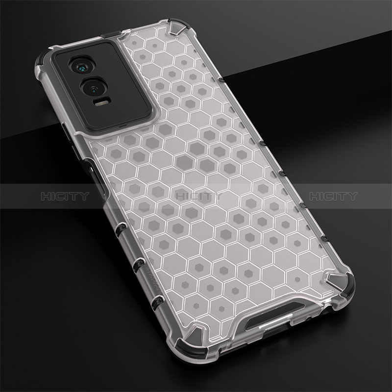 Carcasa Bumper Funda Silicona Transparente 360 Grados AM1 para Vivo Y76s 5G Blanco