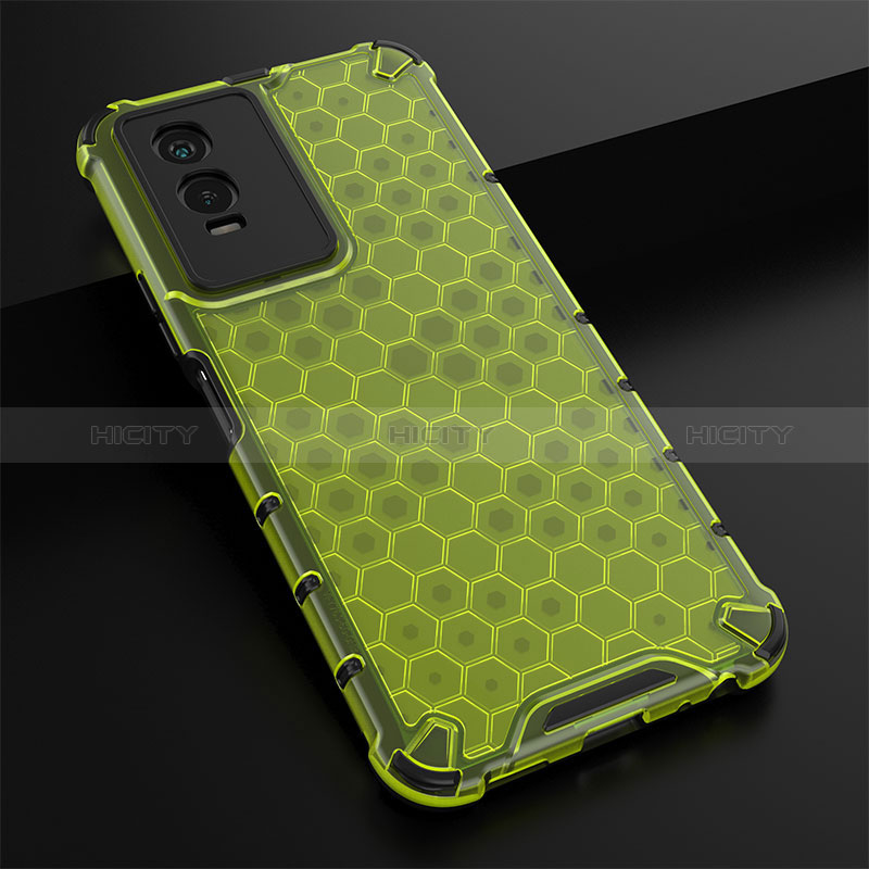 Carcasa Bumper Funda Silicona Transparente 360 Grados AM1 para Vivo Y76s 5G Verde