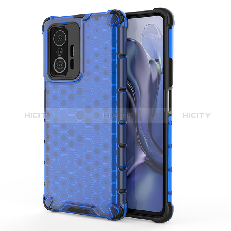 Carcasa Bumper Funda Silicona Transparente 360 Grados AM1 para Xiaomi Mi 11T 5G Azul