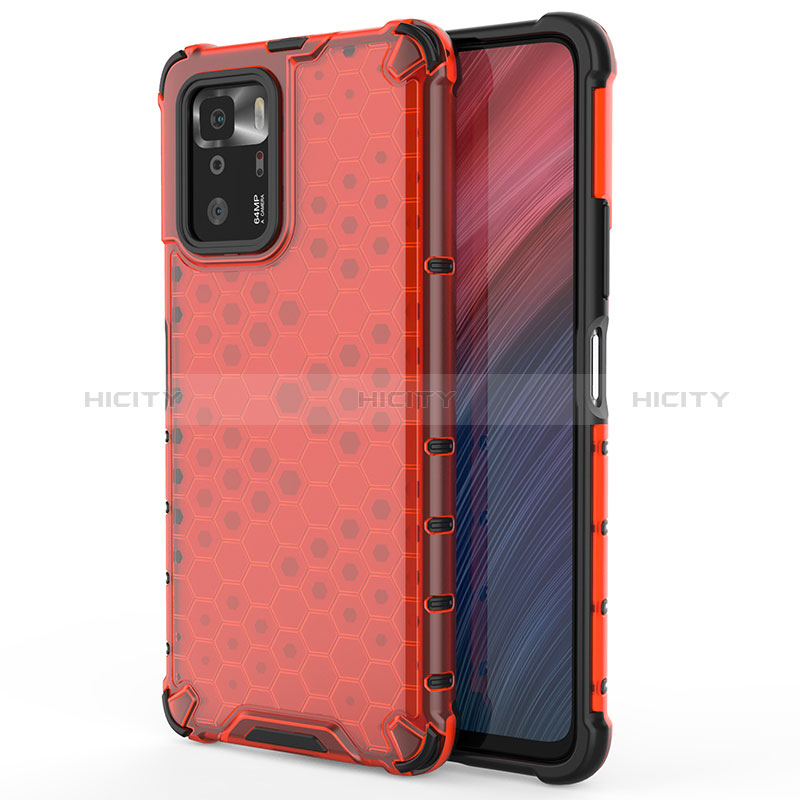 Carcasa Bumper Funda Silicona Transparente 360 Grados AM1 para Xiaomi Poco X3 GT 5G Rojo