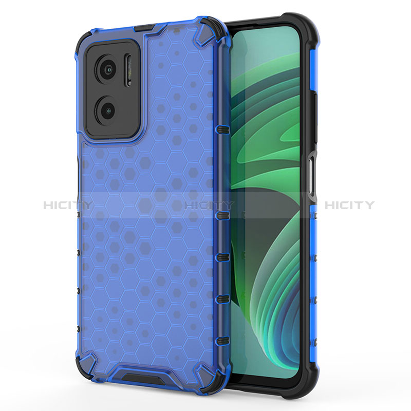 Carcasa Bumper Funda Silicona Transparente 360 Grados AM1 para Xiaomi Redmi 10 5G Azul