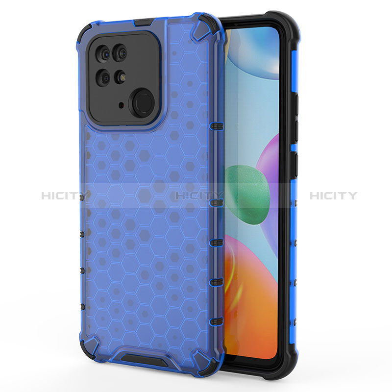 Carcasa Bumper Funda Silicona Transparente 360 Grados AM1 para Xiaomi Redmi 10 India Azul