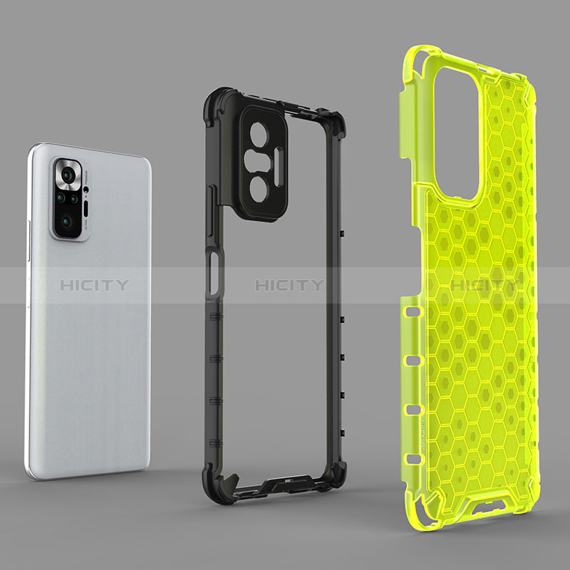 Carcasa Bumper Funda Silicona Transparente 360 Grados AM1 para Xiaomi Redmi Note 10 Pro 4G