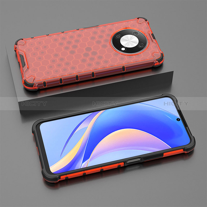 Carcasa Bumper Funda Silicona Transparente 360 Grados AM2 para Huawei Enjoy 50 Pro Rojo