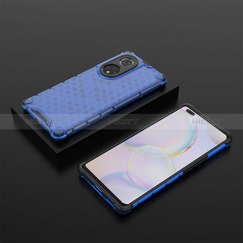 Carcasa Bumper Funda Silicona Transparente 360 Grados AM2 para Huawei Honor 50 Pro 5G Azul