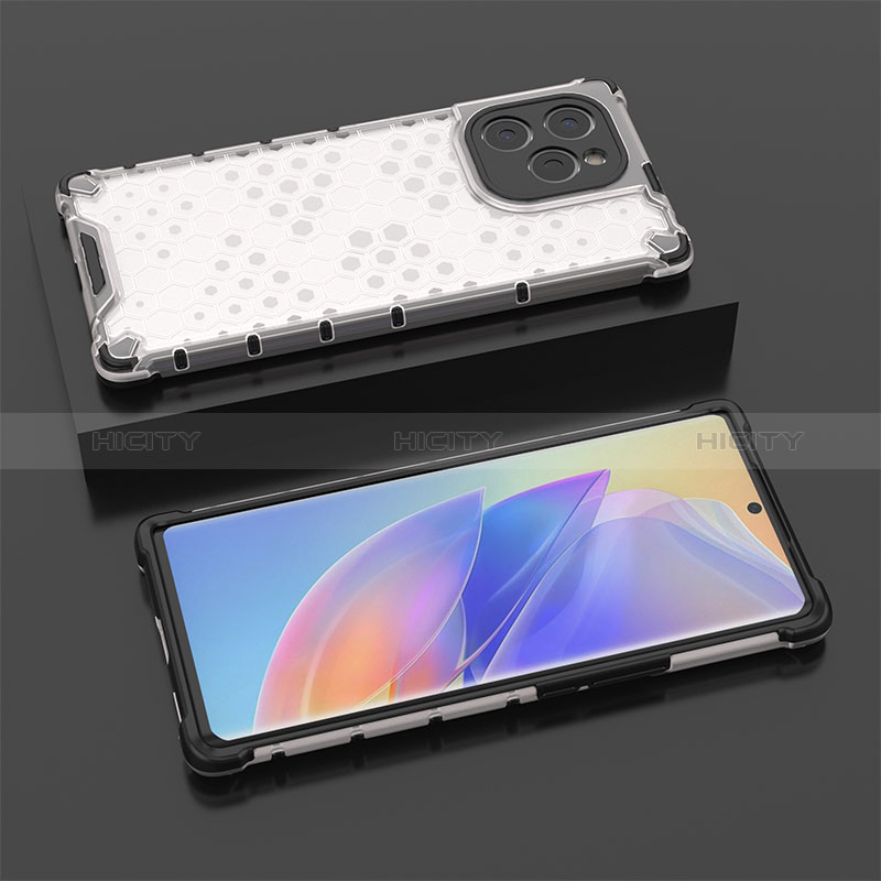 Carcasa Bumper Funda Silicona Transparente 360 Grados AM2 para Huawei Honor 60 SE 5G Blanco