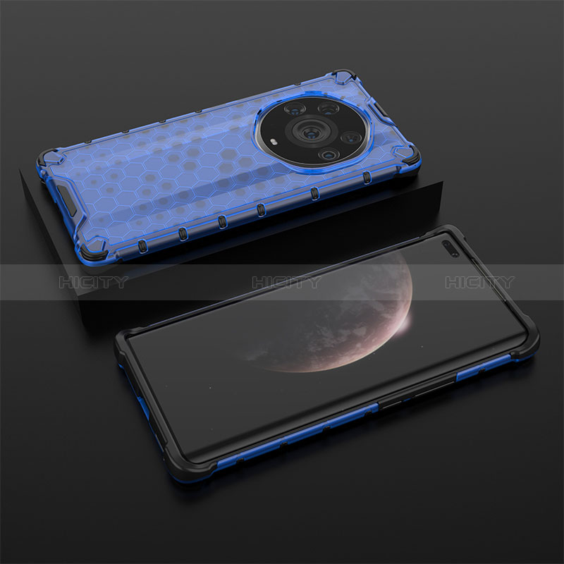 Carcasa Bumper Funda Silicona Transparente 360 Grados AM2 para Huawei Honor Magic3 Pro+ Plus 5G Azul