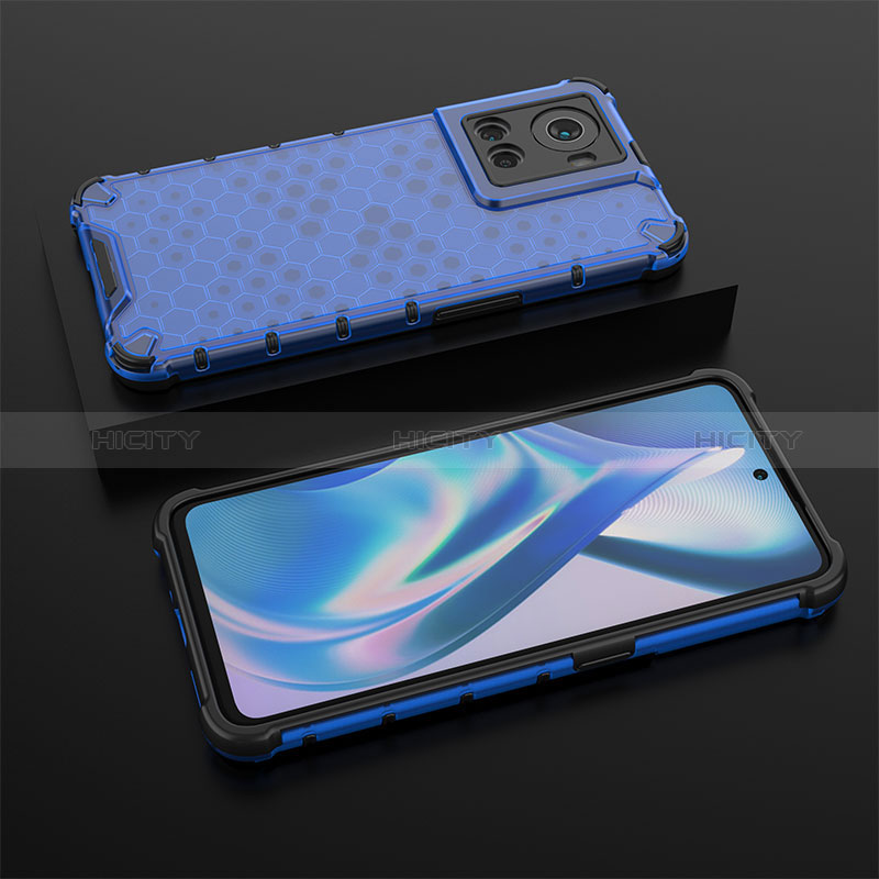 Carcasa Bumper Funda Silicona Transparente 360 Grados AM2 para OnePlus 10R 5G Azul