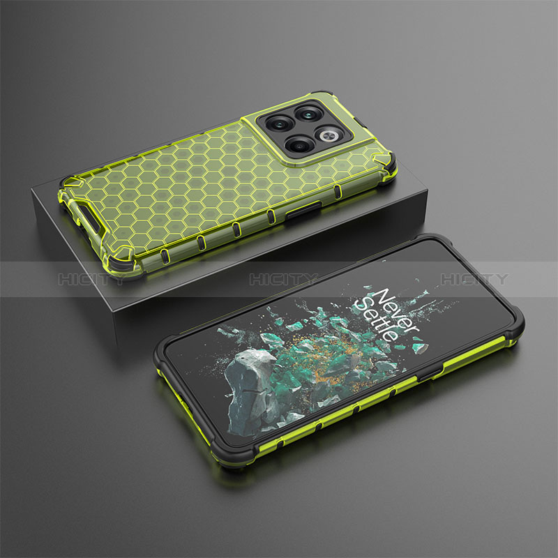 Carcasa Bumper Funda Silicona Transparente 360 Grados AM2 para OnePlus 10T 5G Verde