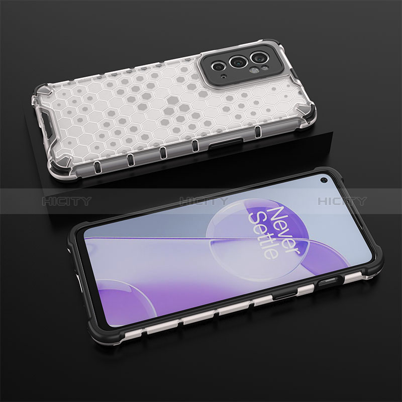 Carcasa Bumper Funda Silicona Transparente 360 Grados AM2 para OnePlus 9RT 5G Blanco