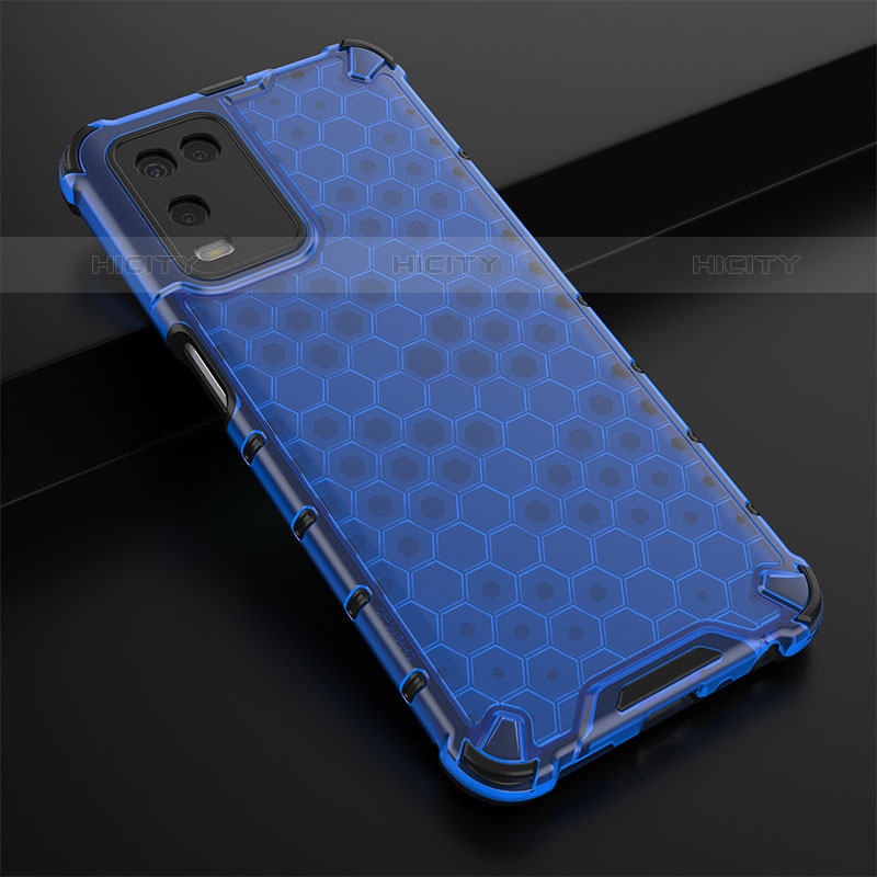 Carcasa Bumper Funda Silicona Transparente 360 Grados AM2 para Oppo A54 4G Azul