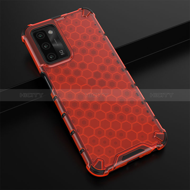 Carcasa Bumper Funda Silicona Transparente 360 Grados AM2 para Oppo A56 5G Rojo