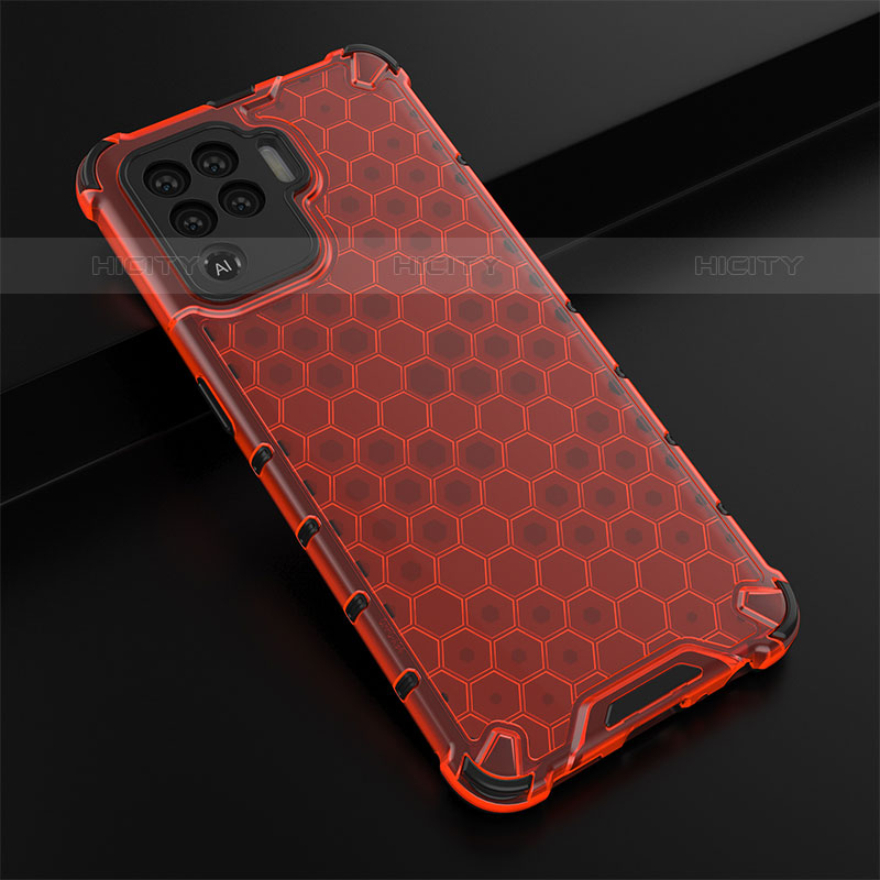 Carcasa Bumper Funda Silicona Transparente 360 Grados AM2 para Oppo A94 4G Rojo