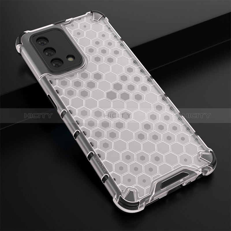 Carcasa Bumper Funda Silicona Transparente 360 Grados AM2 para Oppo A95 4G Blanco