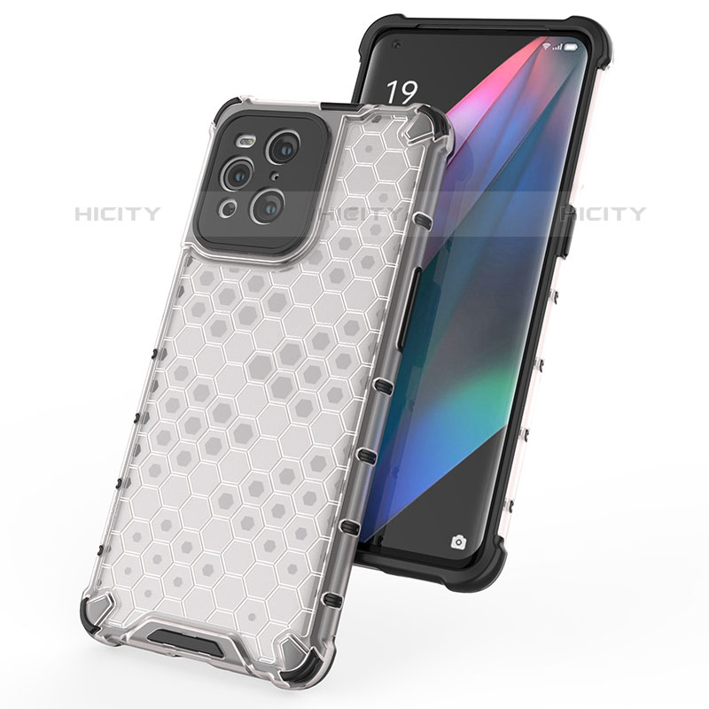 Carcasa Bumper Funda Silicona Transparente 360 Grados AM2 para Oppo Find X3 Pro 5G