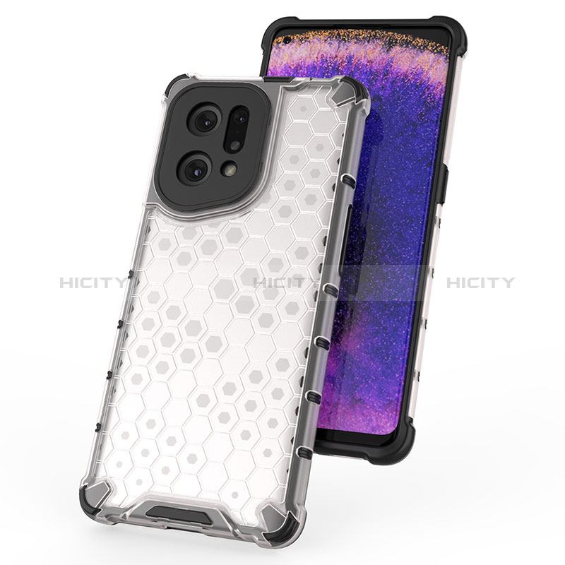 Carcasa Bumper Funda Silicona Transparente 360 Grados AM2 para Oppo Find X5 5G