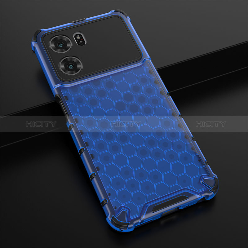 Carcasa Bumper Funda Silicona Transparente 360 Grados AM2 para Oppo K10 5G Azul