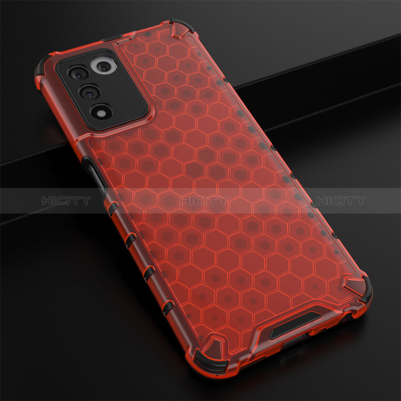 Carcasa Bumper Funda Silicona Transparente 360 Grados AM2 para Oppo K9S 5G Rojo