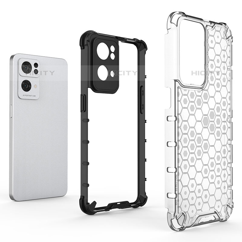 Carcasa Bumper Funda Silicona Transparente 360 Grados AM2 para Oppo Reno7 Pro 5G