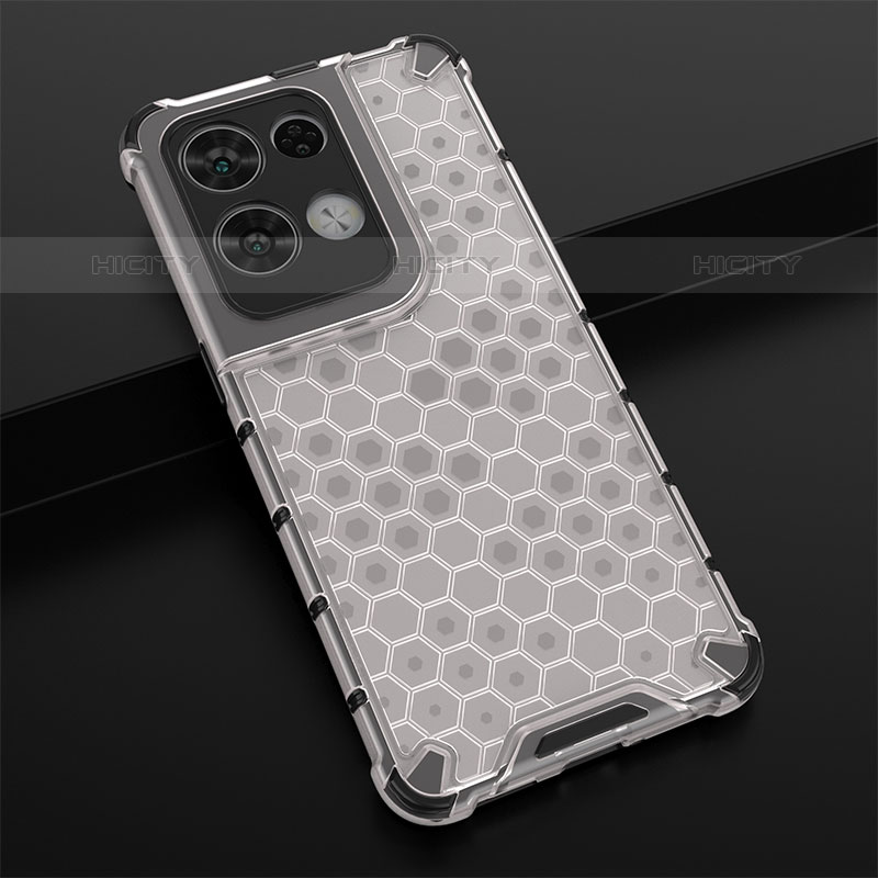 Carcasa Bumper Funda Silicona Transparente 360 Grados AM2 para Oppo Reno8 Pro 5G Blanco