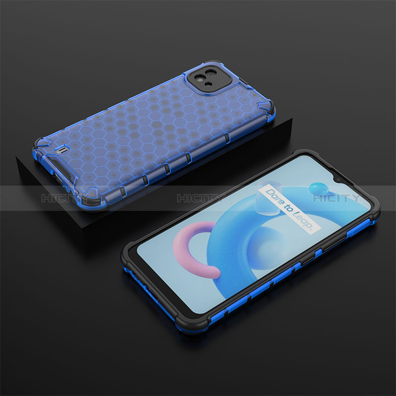 Carcasa Bumper Funda Silicona Transparente 360 Grados AM2 para Realme C11 (2021) Azul