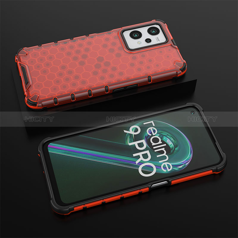 Carcasa Bumper Funda Silicona Transparente 360 Grados AM2 para Realme Q5 5G Rojo