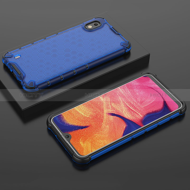 Carcasa Bumper Funda Silicona Transparente 360 Grados AM2 para Samsung Galaxy A10 Azul