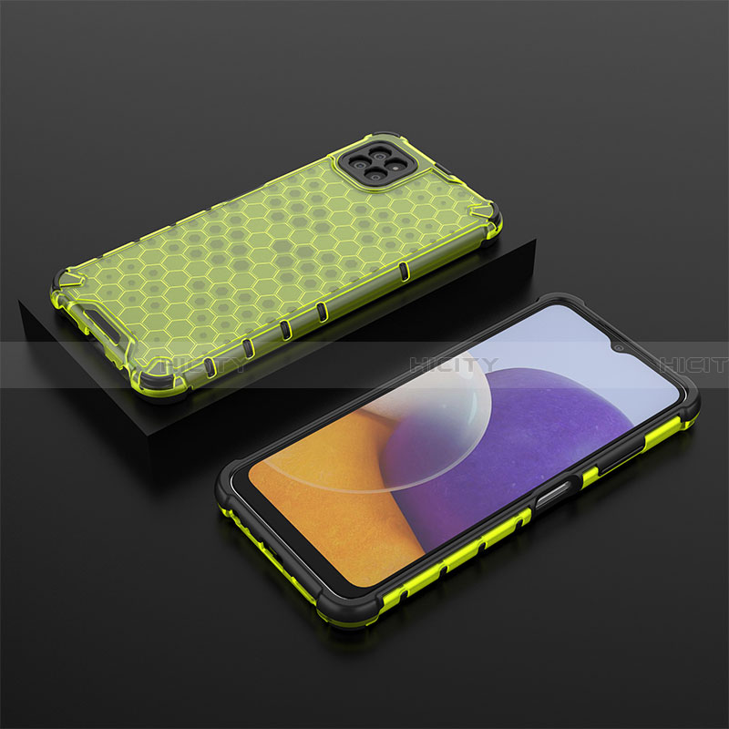 Carcasa Bumper Funda Silicona Transparente 360 Grados AM2 para Samsung Galaxy A22 5G Verde