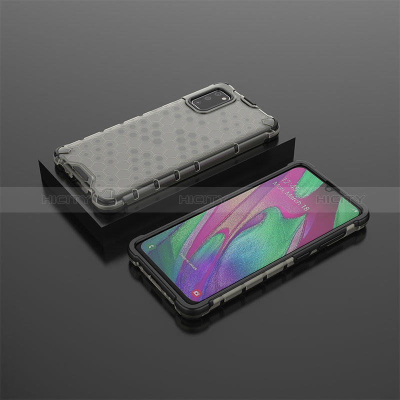 Carcasa Bumper Funda Silicona Transparente 360 Grados AM2 para Samsung Galaxy A41 Negro