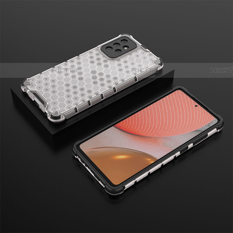 Carcasa Bumper Funda Silicona Transparente 360 Grados AM2 para Samsung Galaxy A72 5G Blanco