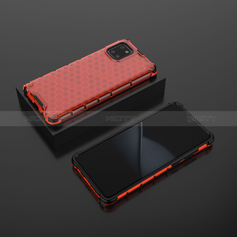 Carcasa Bumper Funda Silicona Transparente 360 Grados AM2 para Samsung Galaxy A81 Rojo