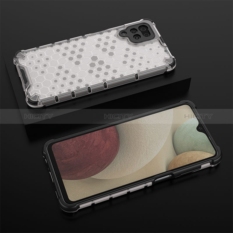 Carcasa Bumper Funda Silicona Transparente 360 Grados AM2 para Samsung Galaxy F12 Blanco