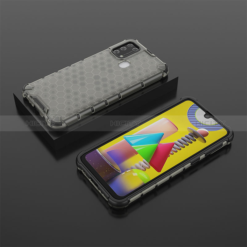 Carcasa Bumper Funda Silicona Transparente 360 Grados AM2 para Samsung Galaxy M31 Prime Edition Negro