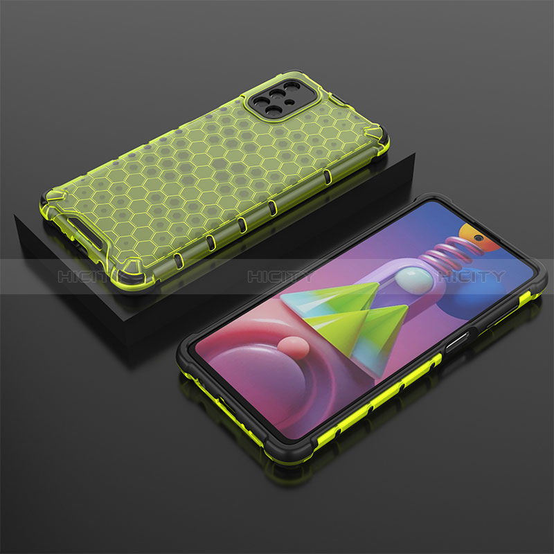 Carcasa Bumper Funda Silicona Transparente 360 Grados AM2 para Samsung Galaxy M51 Verde