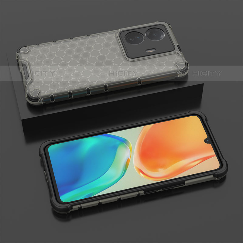 Carcasa Bumper Funda Silicona Transparente 360 Grados AM2 para Vivo iQOO Z6 Pro 5G Negro