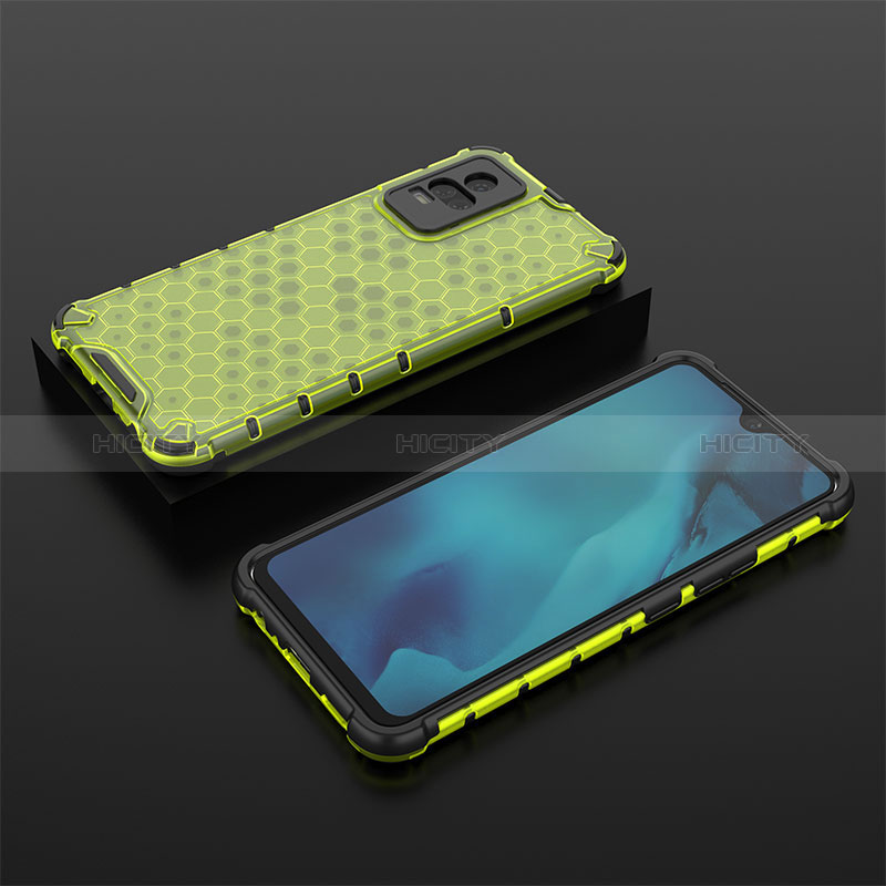 Carcasa Bumper Funda Silicona Transparente 360 Grados AM2 para Vivo V21e 4G Verde