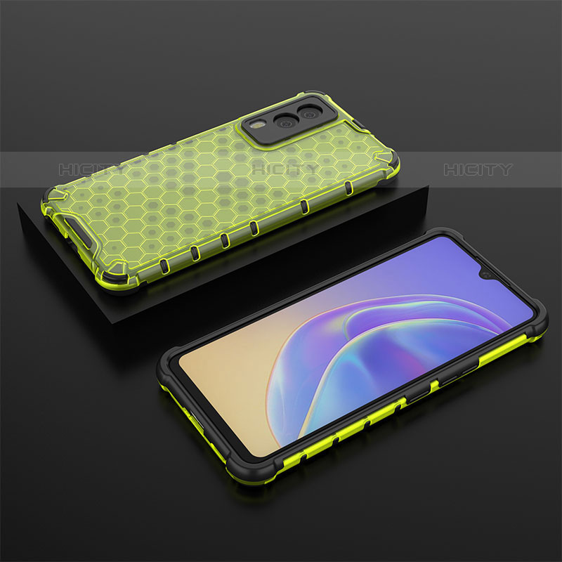 Carcasa Bumper Funda Silicona Transparente 360 Grados AM2 para Vivo V21e 5G Verde