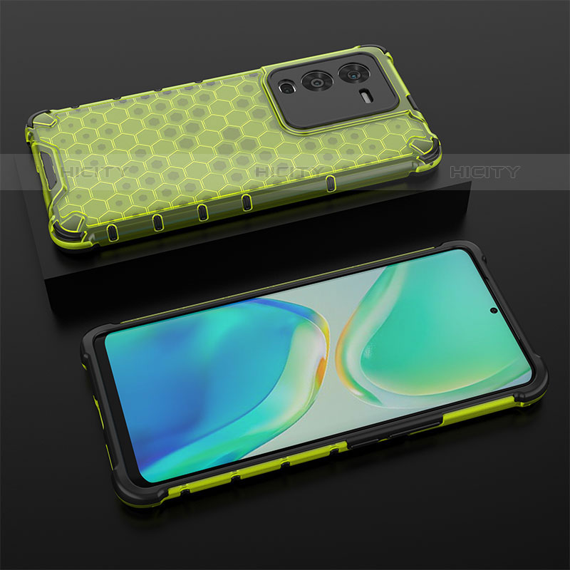 Carcasa Bumper Funda Silicona Transparente 360 Grados AM2 para Vivo V25 Pro 5G Verde