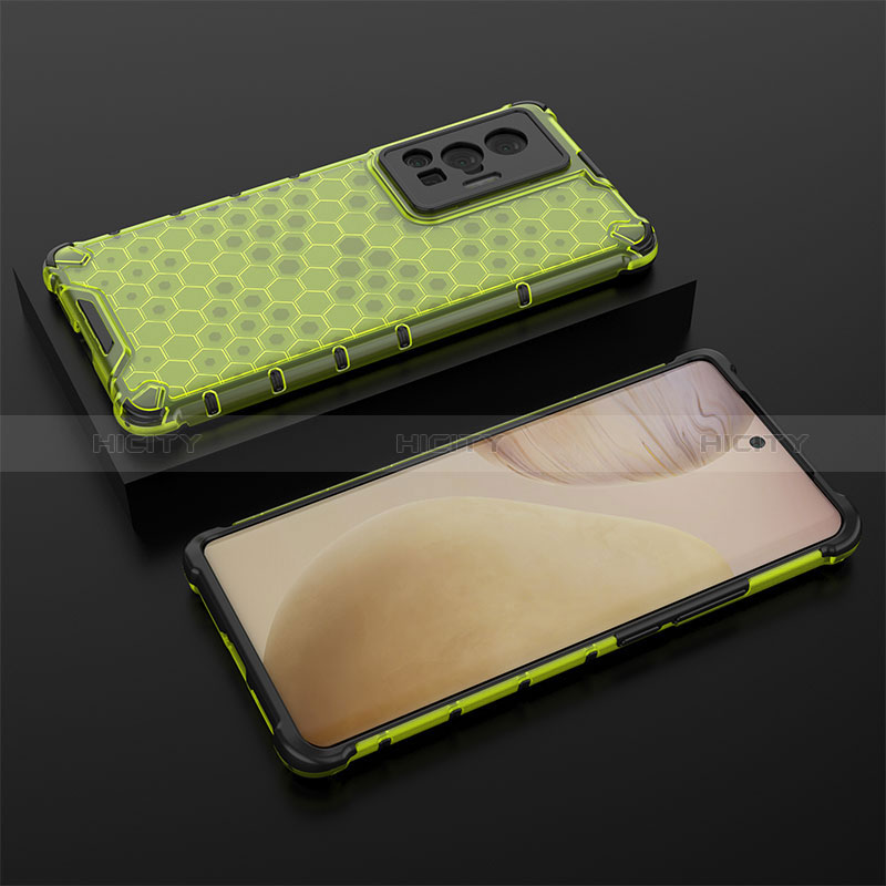 Carcasa Bumper Funda Silicona Transparente 360 Grados AM2 para Vivo X70 Pro 5G Verde