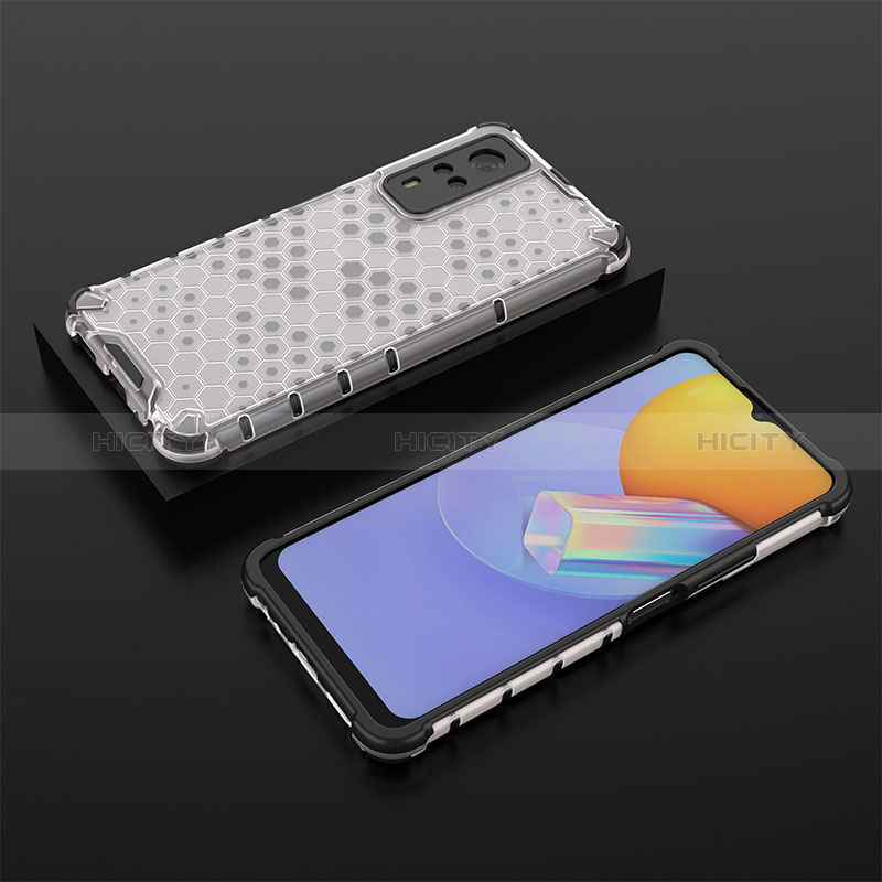 Carcasa Bumper Funda Silicona Transparente 360 Grados AM2 para Vivo Y53s NFC Blanco