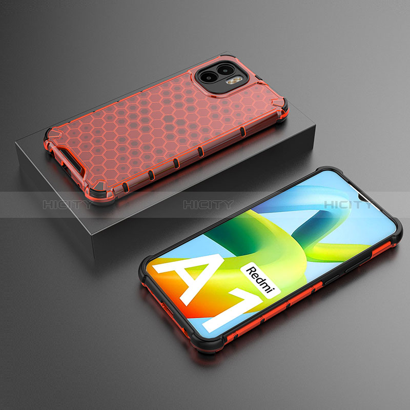 Carcasa Bumper Funda Silicona Transparente 360 Grados AM2 para Xiaomi Poco C50 Rojo