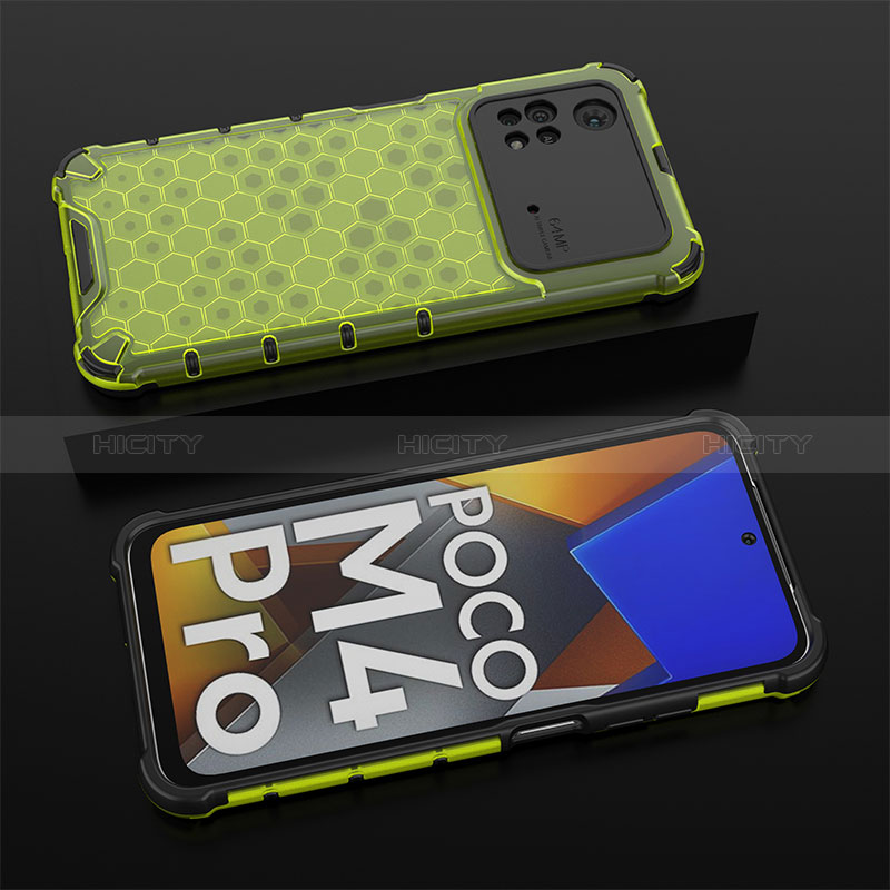 Carcasa Bumper Funda Silicona Transparente 360 Grados AM2 para Xiaomi Poco M4 Pro 4G Verde