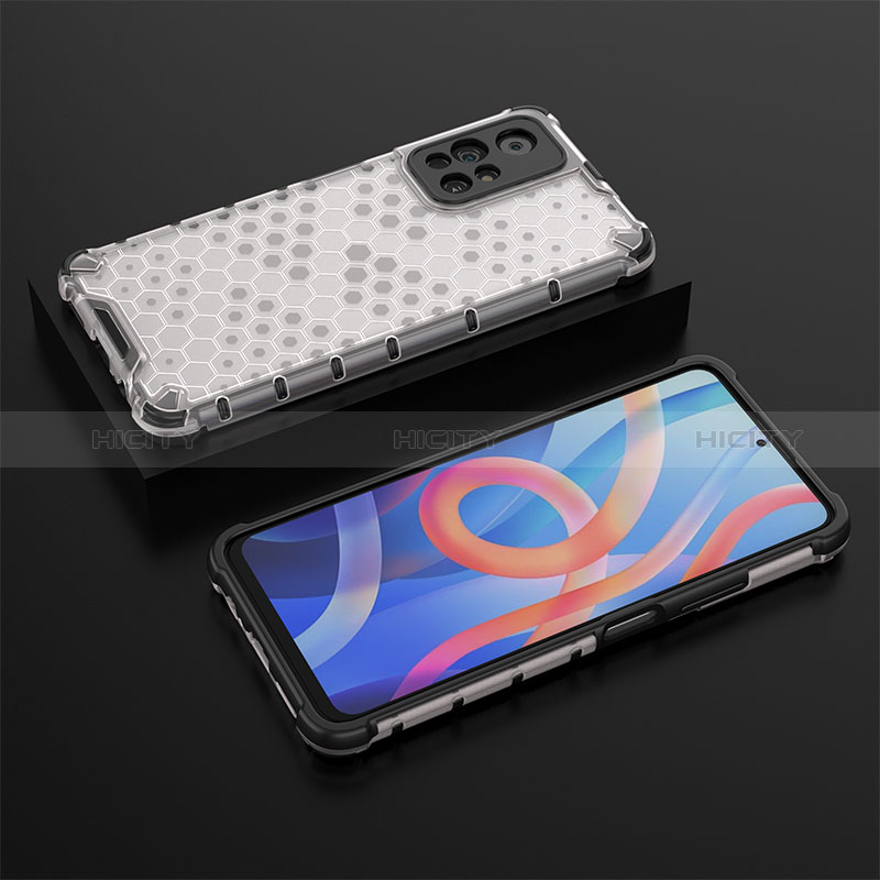 Carcasa Bumper Funda Silicona Transparente 360 Grados AM2 para Xiaomi Poco M4 Pro 5G Blanco