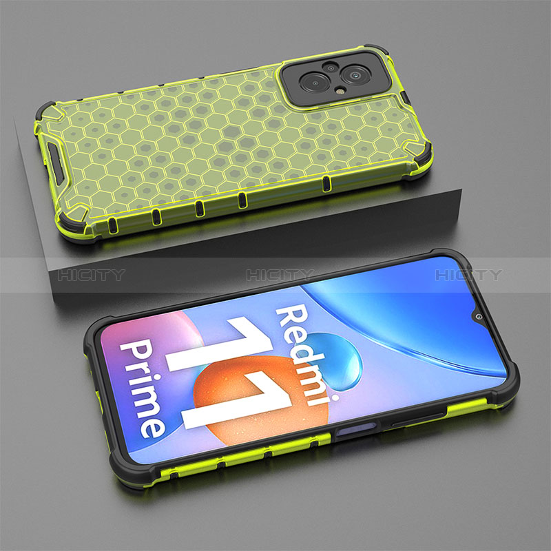 Carcasa Bumper Funda Silicona Transparente 360 Grados AM2 para Xiaomi Redmi 11 Prime 4G Verde