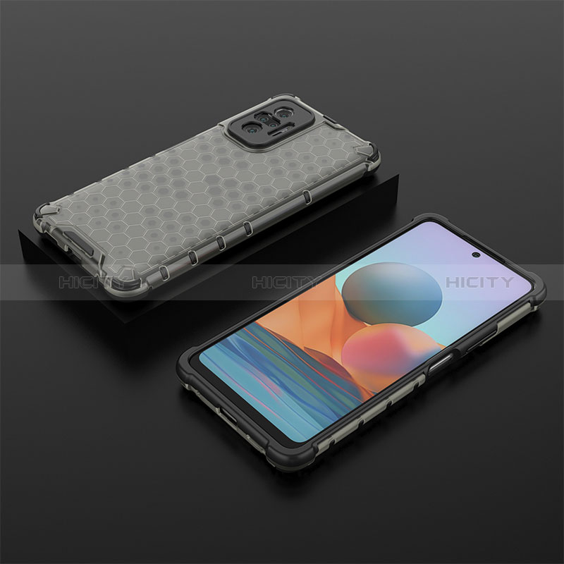 Carcasa Bumper Funda Silicona Transparente 360 Grados AM2 para Xiaomi Redmi Note 10 Pro 4G Negro