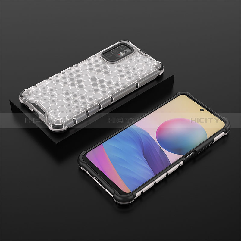 Carcasa Bumper Funda Silicona Transparente 360 Grados AM2 para Xiaomi Redmi Note 10T 5G Blanco