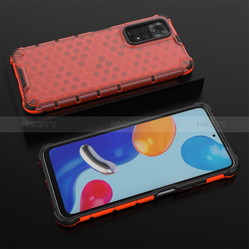 Carcasa Bumper Funda Silicona Transparente 360 Grados AM2 para Xiaomi Redmi Note 11 4G (2022) Rojo