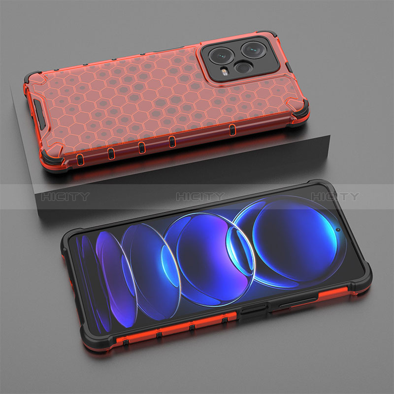 Carcasa Bumper Funda Silicona Transparente 360 Grados AM2 para Xiaomi Redmi Note 12 Explorer Rojo